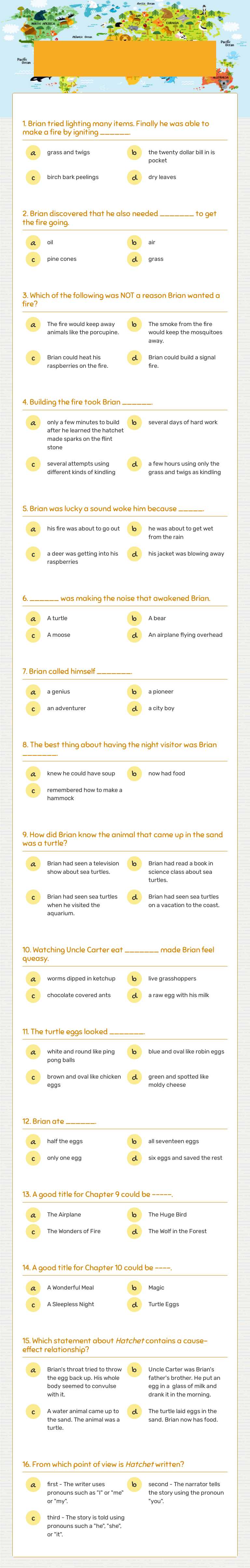 chapter 9-10 Comprehension Quiz worksheet preview image