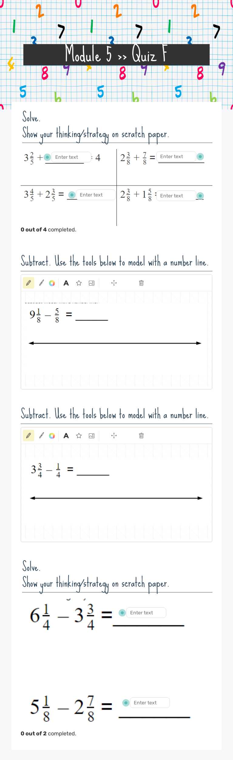 Module 5 >> Quiz F worksheet preview image