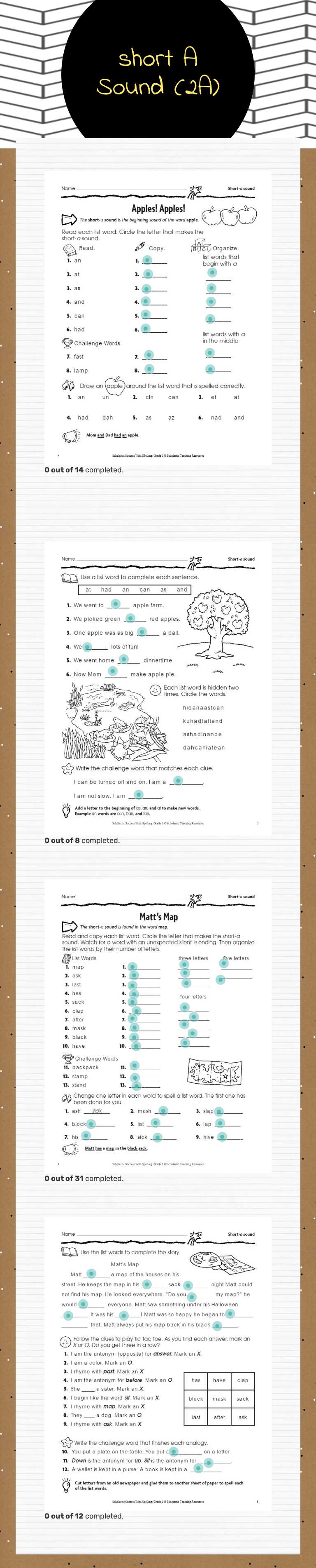 short A Sound (2A) Grade 3 worksheet preview