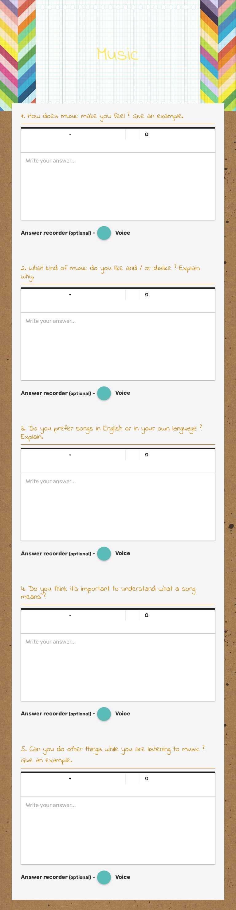 Music worksheet preview image