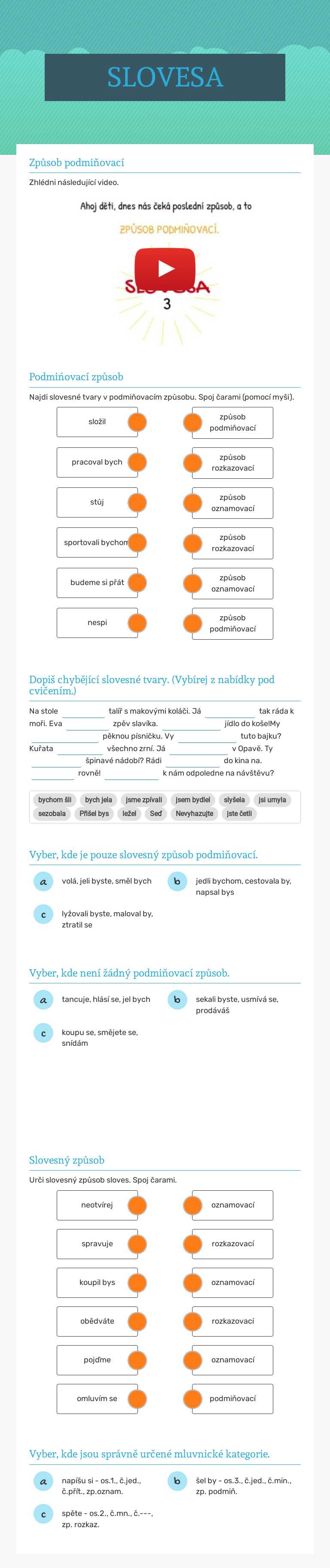 SLOVESA worksheet preview image