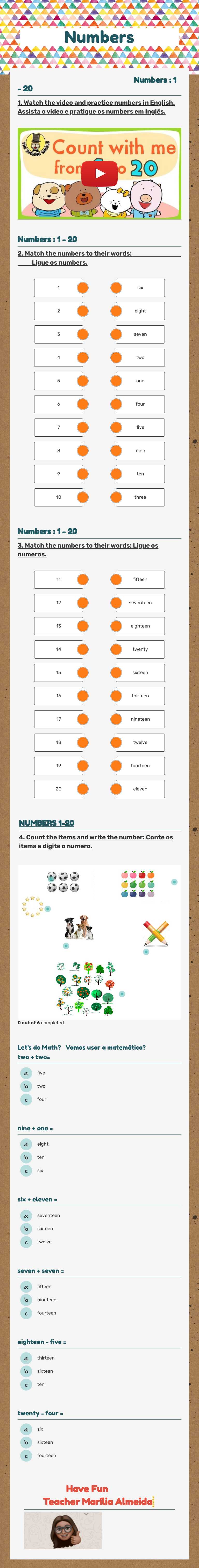 Numbers worksheet preview image