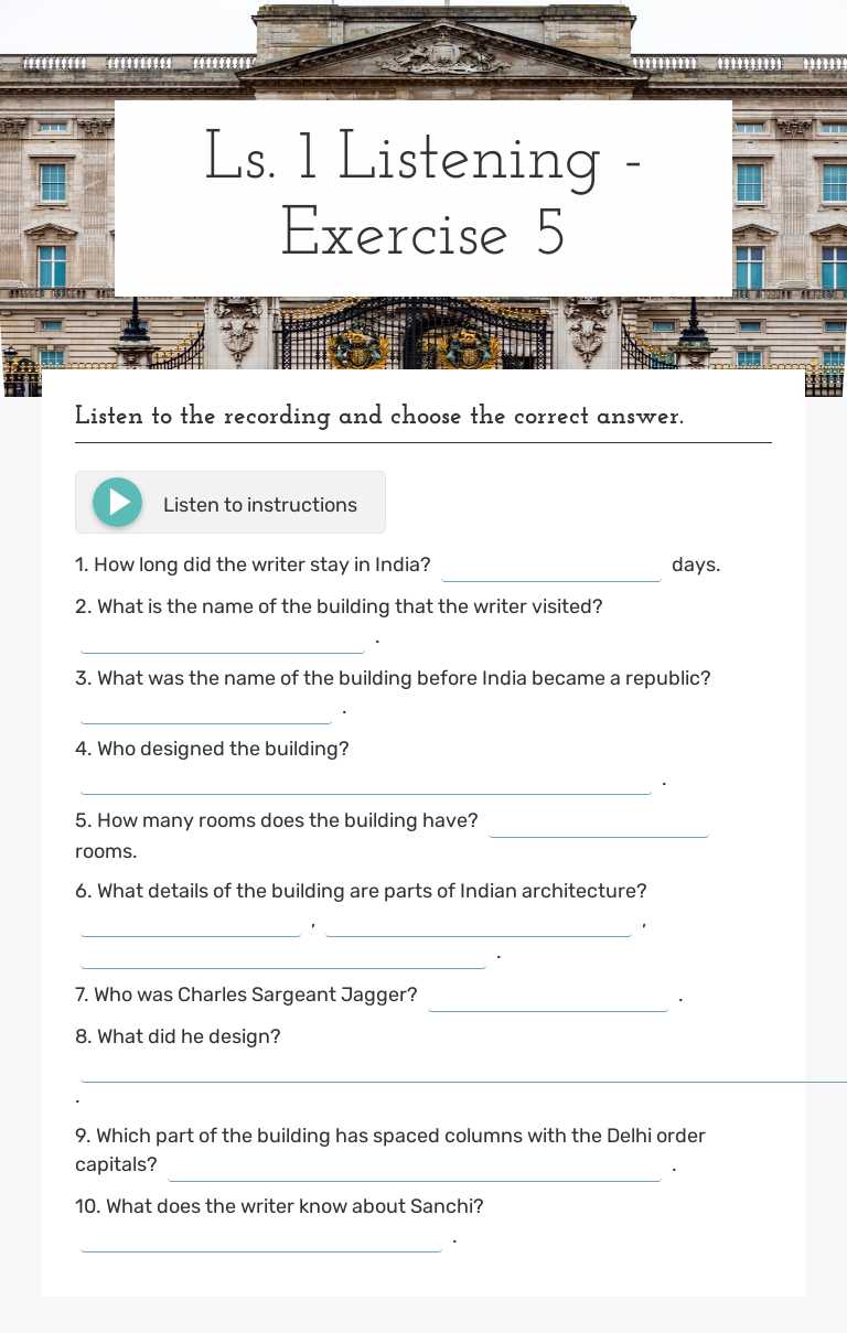 Ls. 1 Listening - Exercise 5 worksheet preview