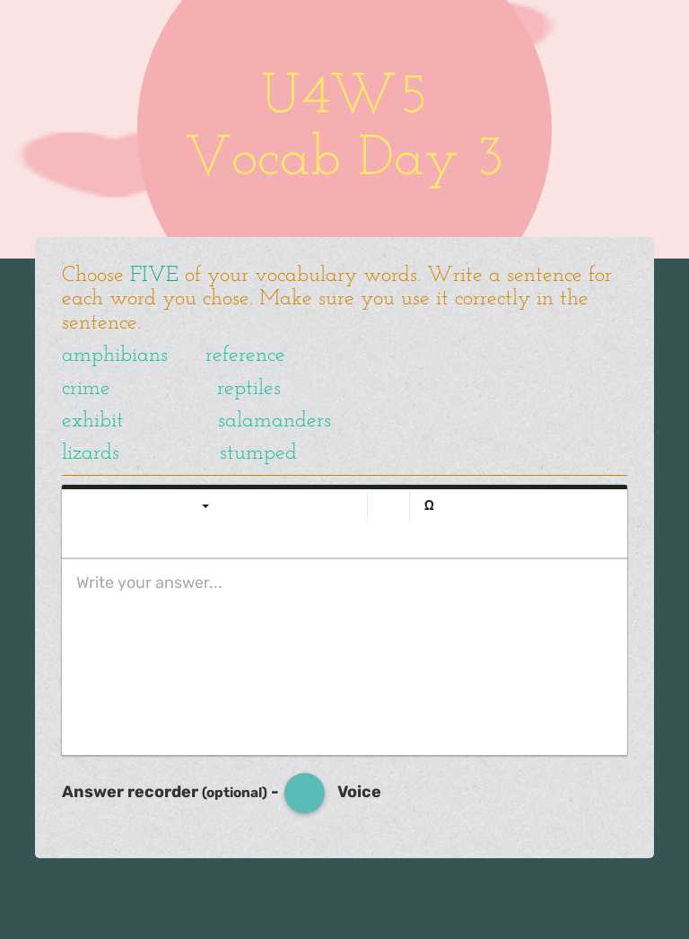 U4W5 Vocab Day 3 worksheet preview image