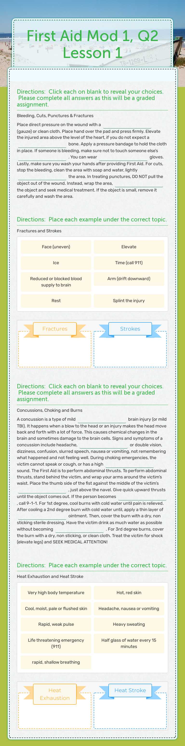 First Aid     
             Mod 1, Q2                              
 Lesson 1 worksheet preview image