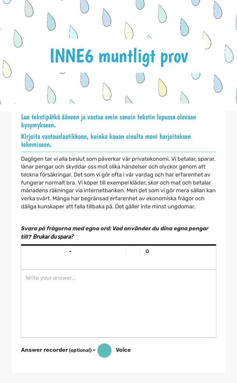 INNE6 muntligt prov worksheet preview image