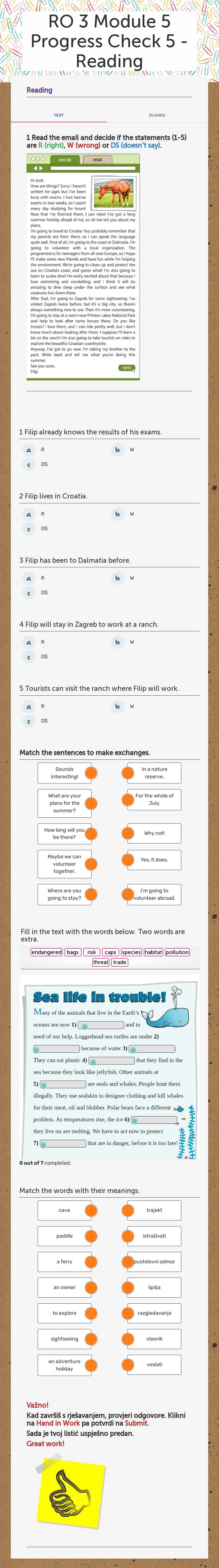 RO 3 Module 5 Progress Check 5 -  Reading worksheet preview image