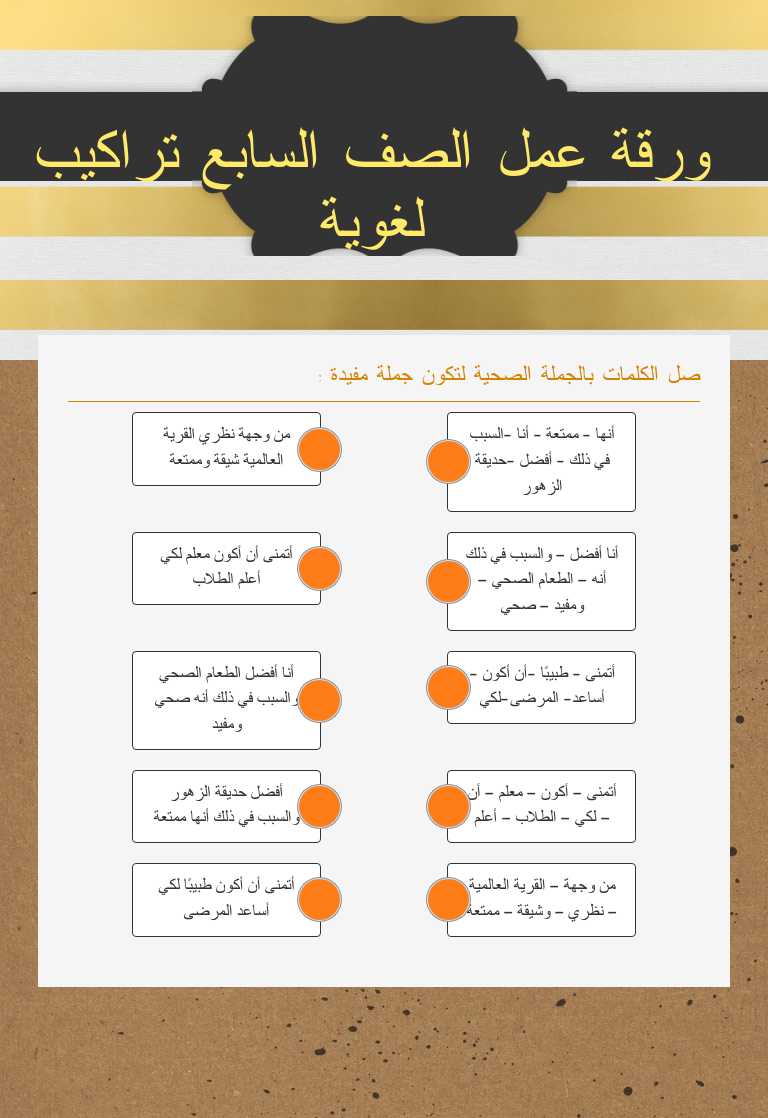 ورقة عمل الصف السابع 
تراكيب لغوية worksheet preview image