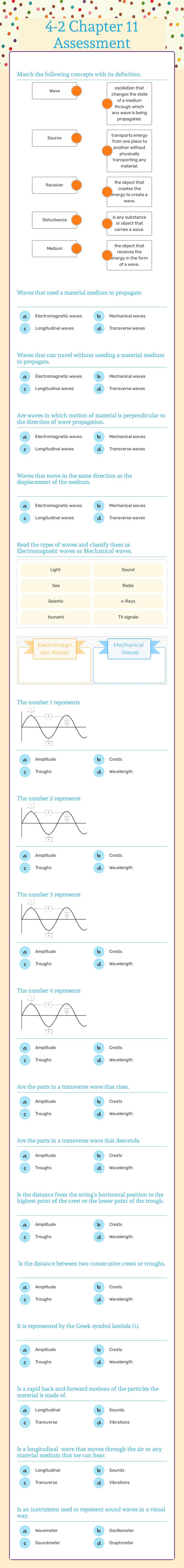 4-2 Chapter 11 Assessment worksheet preview image