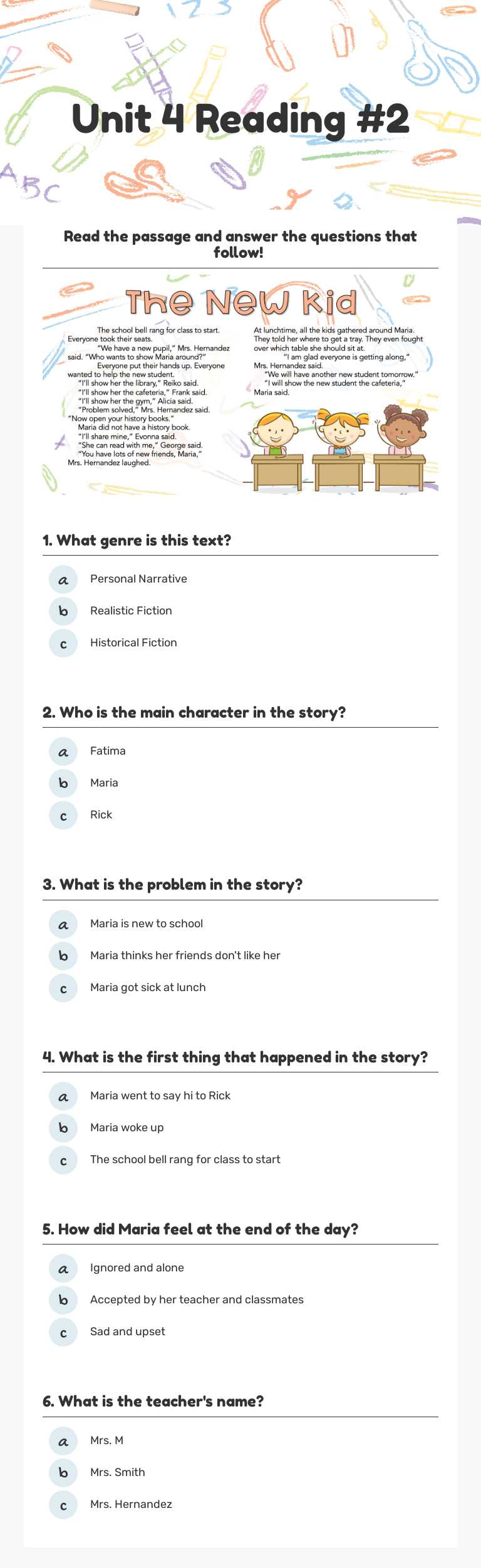 Unit 4
Reading #2 worksheet preview image