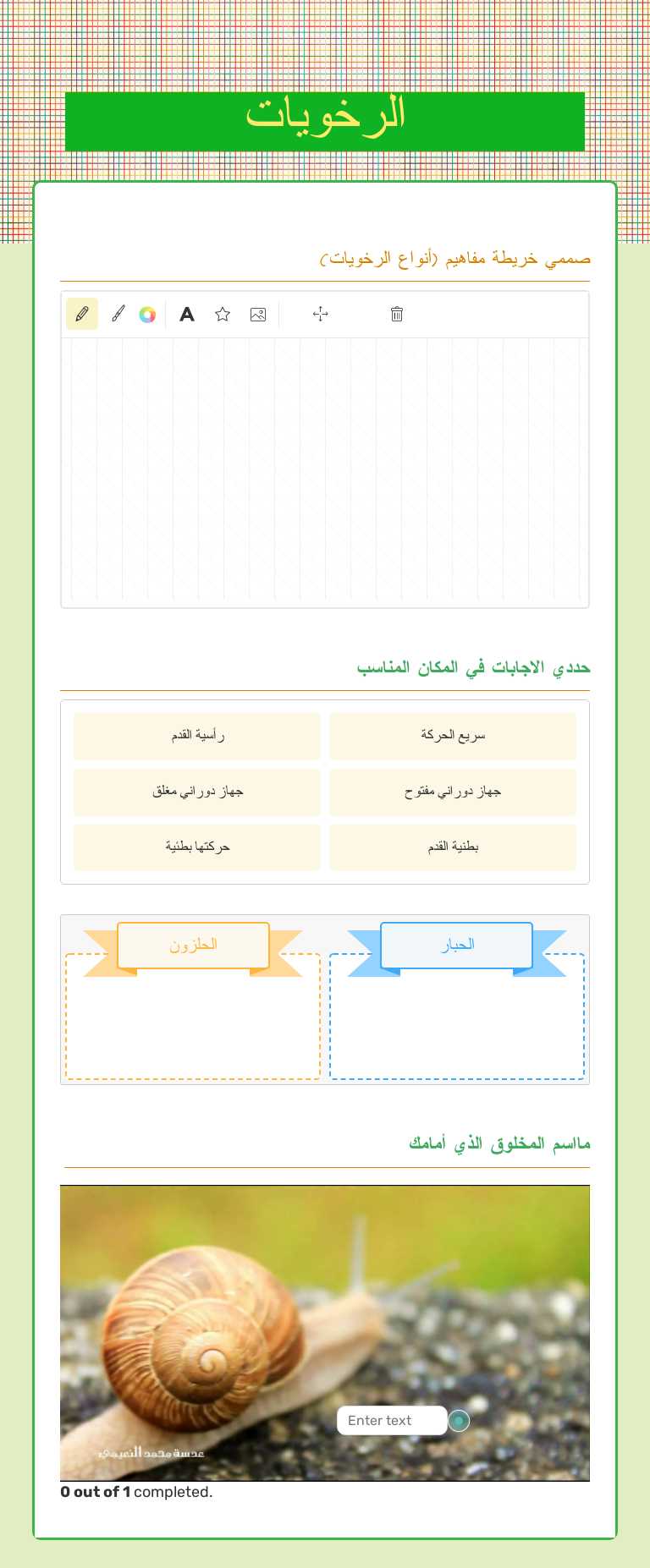الرخويات worksheet preview image