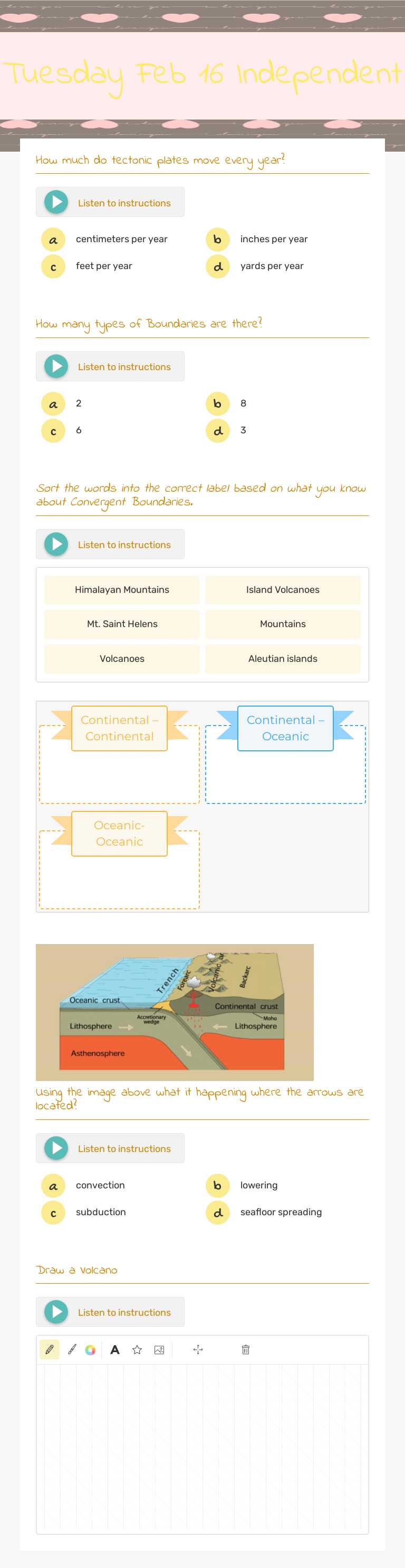 Tuesday Feb 16 Independent worksheet preview image