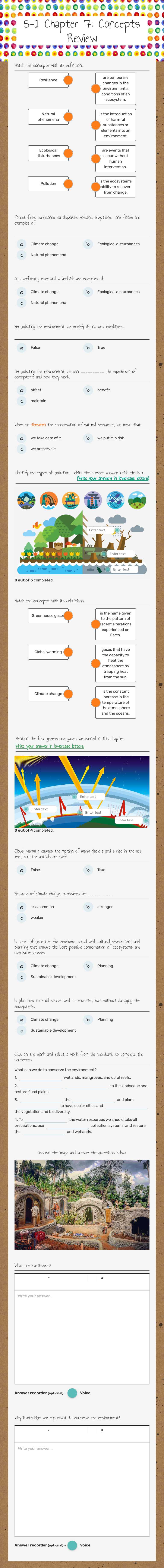 5-1 Chapter 7:       
 Concepts Review worksheet preview image