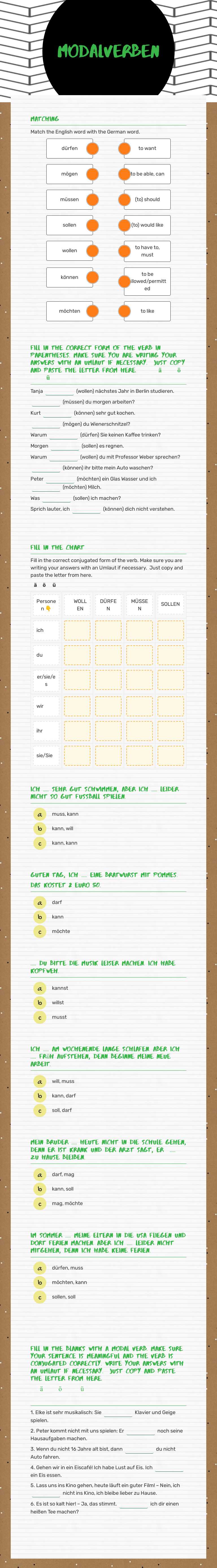 modalverben worksheet preview image