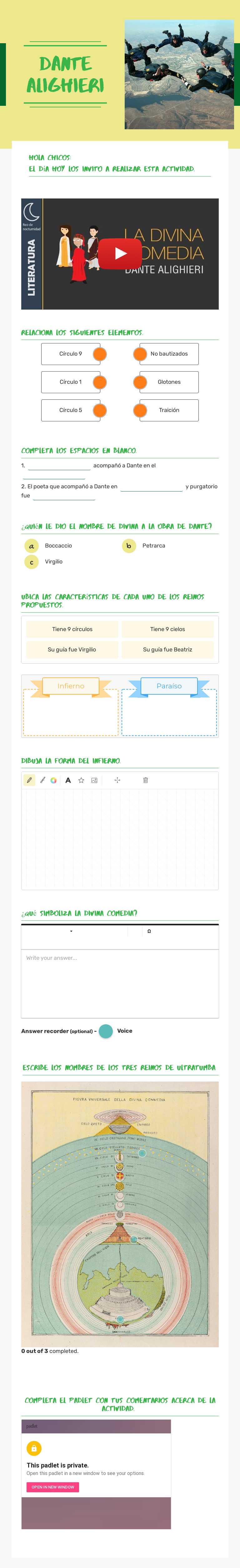 dANTE aLIGHIERI Grade 12 worksheet preview
