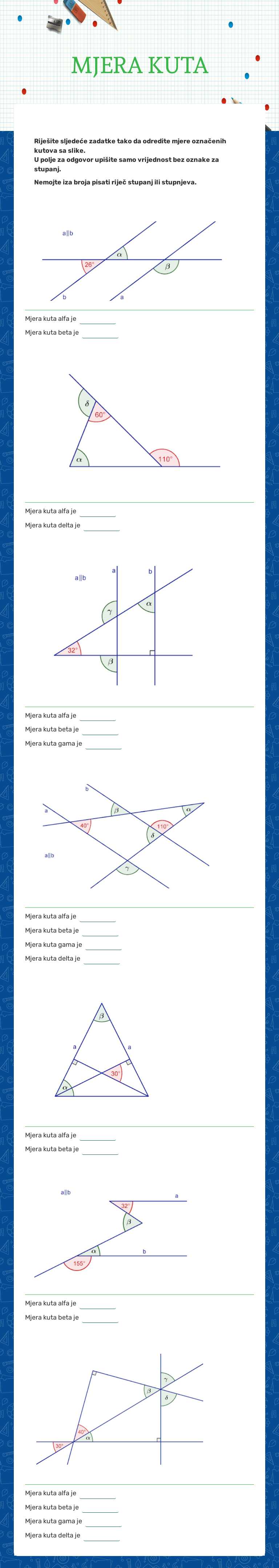 MJERA KUTA Grade 8 worksheet preview