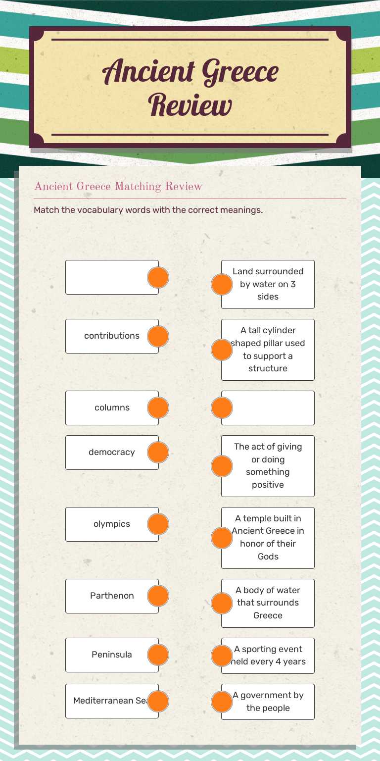 Ancient Greece Review worksheet preview image