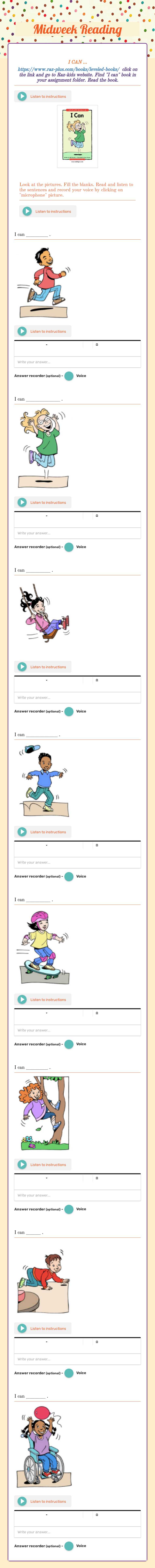 Midweek Reading worksheet preview image