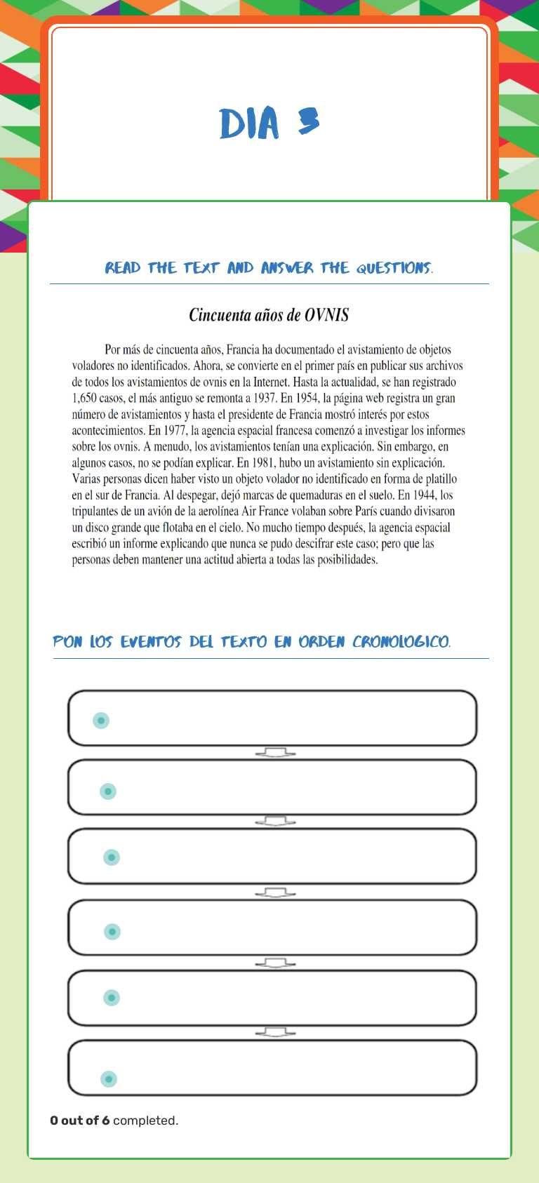 Dia 3 worksheet preview image