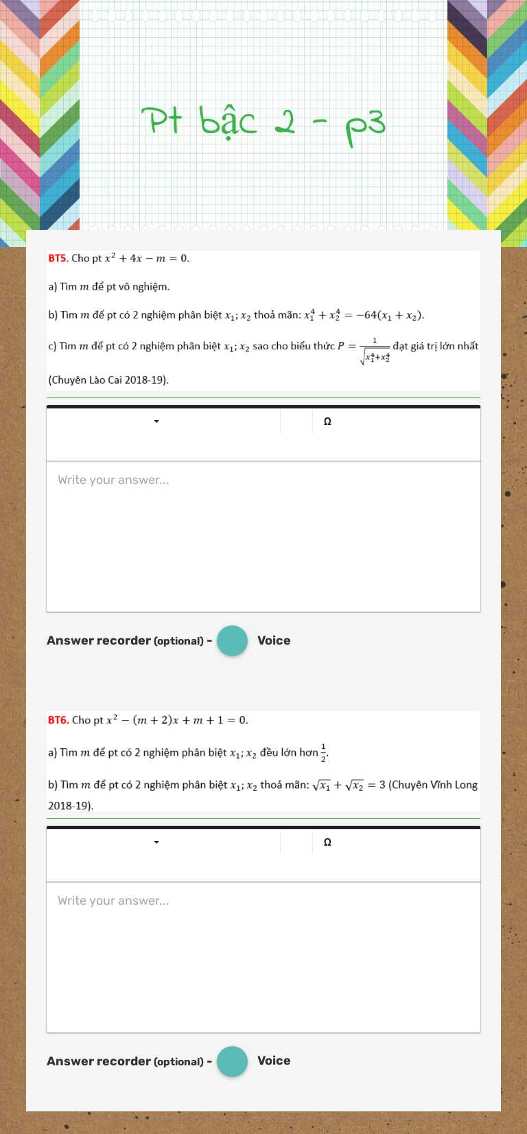 Pt bậc 2 - p3 worksheet preview