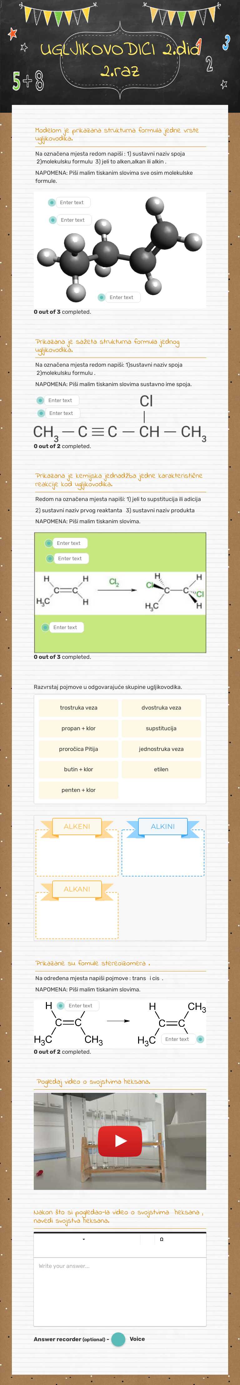 UGLJIKOVODICI 2.dio 2.raz Grade 10 worksheet preview