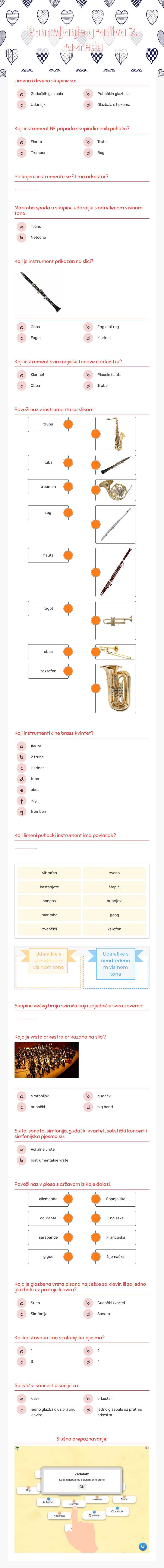 Ponavljanje gradiva 7. razreda worksheet preview image