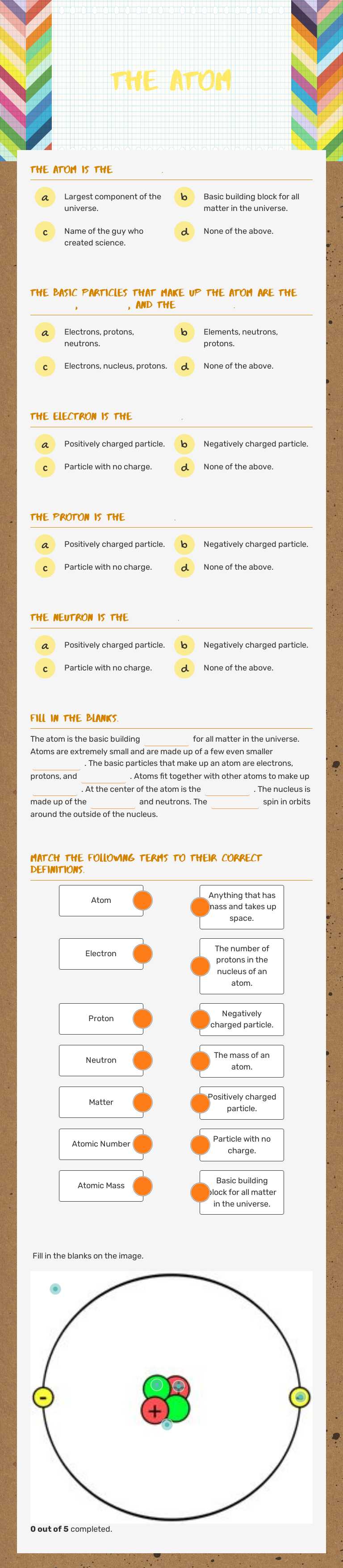 The atom worksheet preview