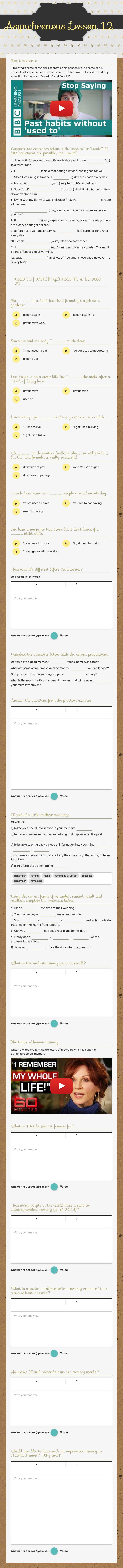 Asynchronous Lesson 12 worksheet preview
