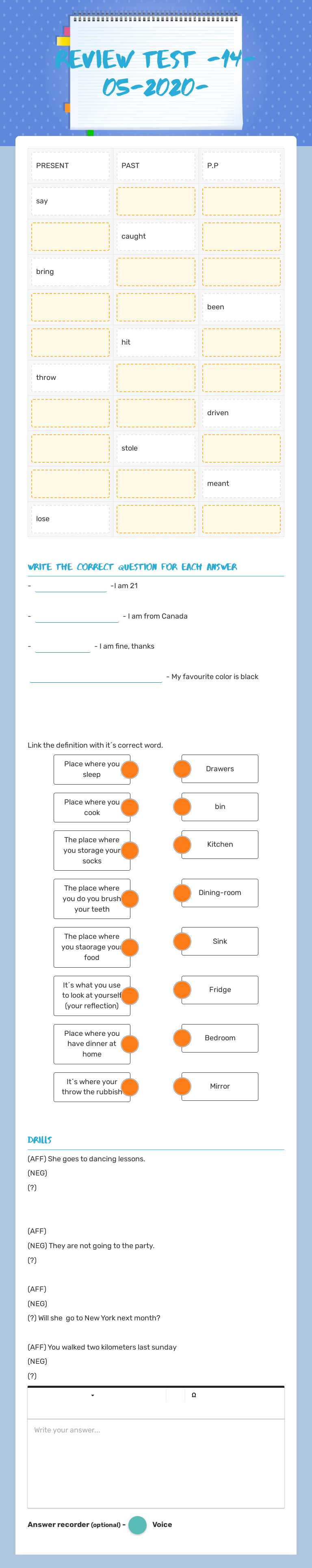 review test  -14-05-2020- worksheet preview image