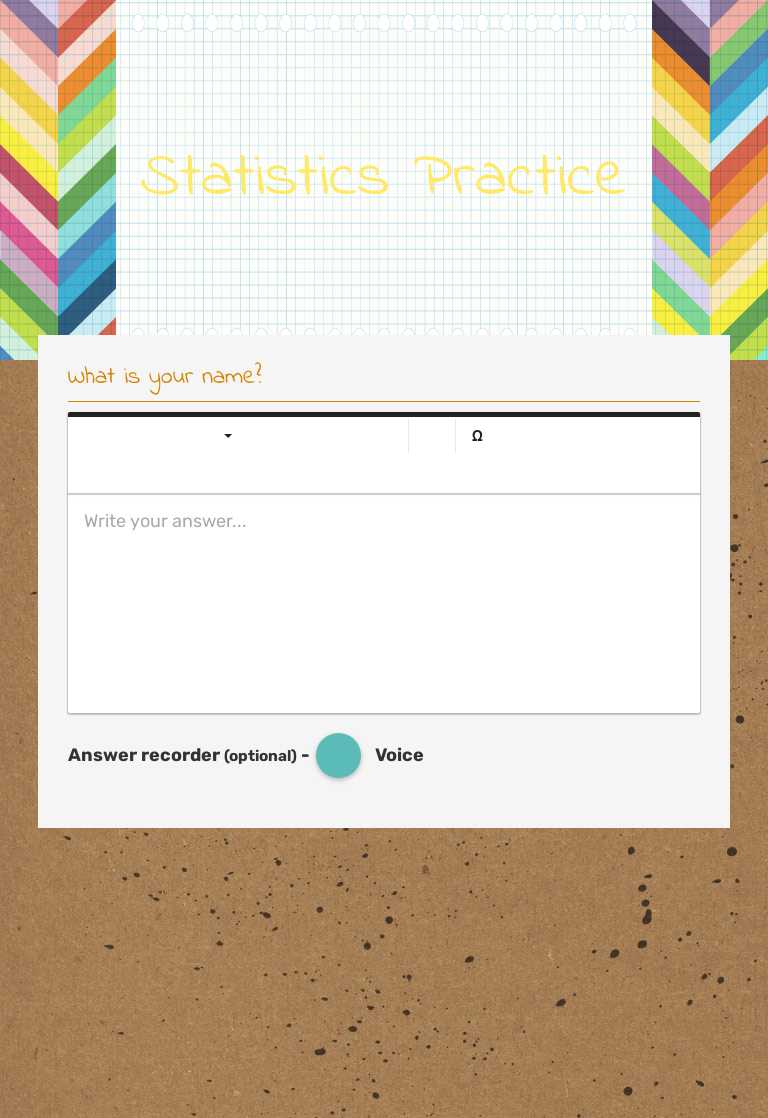 Statistics
Practice worksheet preview image
