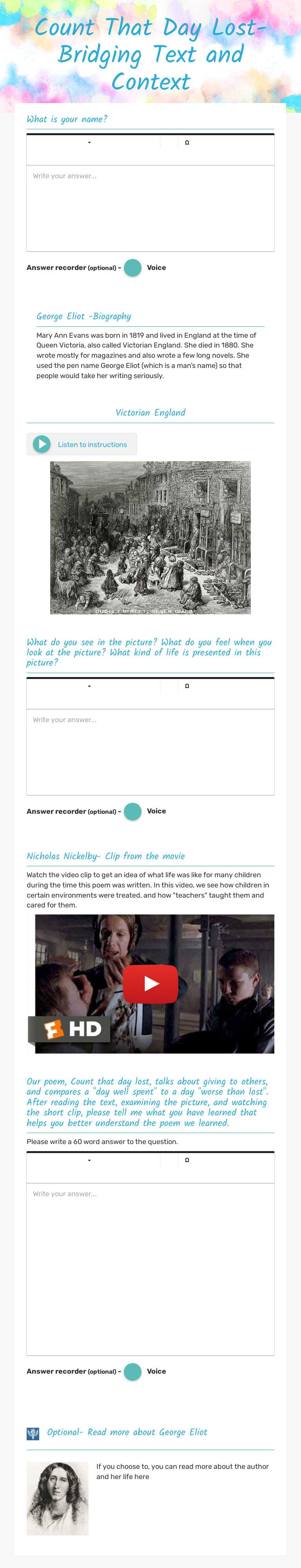 Count That Day Lost- Bridging Text and Context Grade 10 worksheet preview