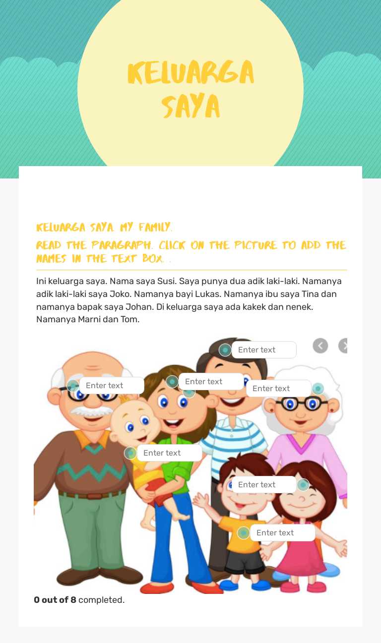 Keluarga 
saya worksheet preview image