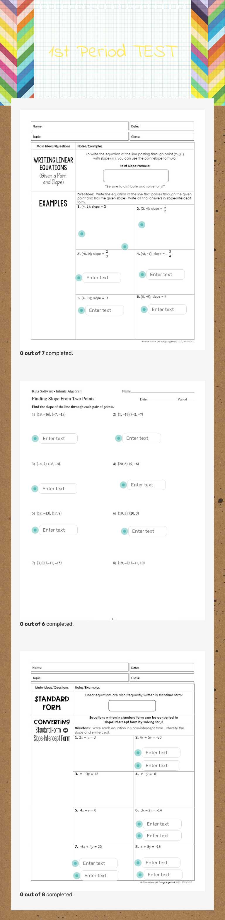 1st Period TEST worksheet preview image