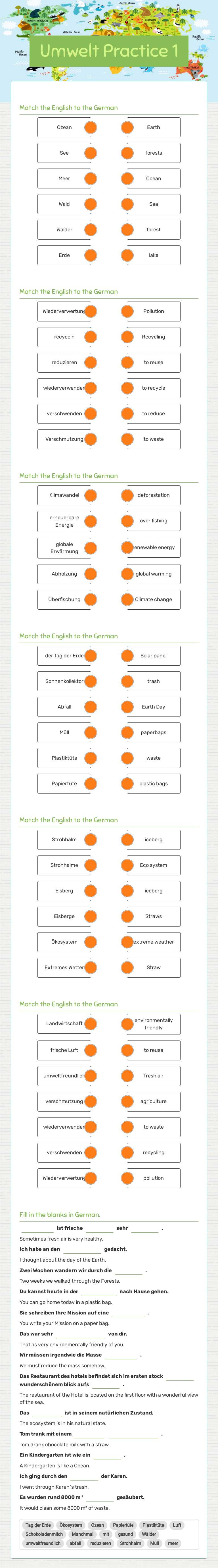 Umwelt   
 Practice 1 worksheet preview image