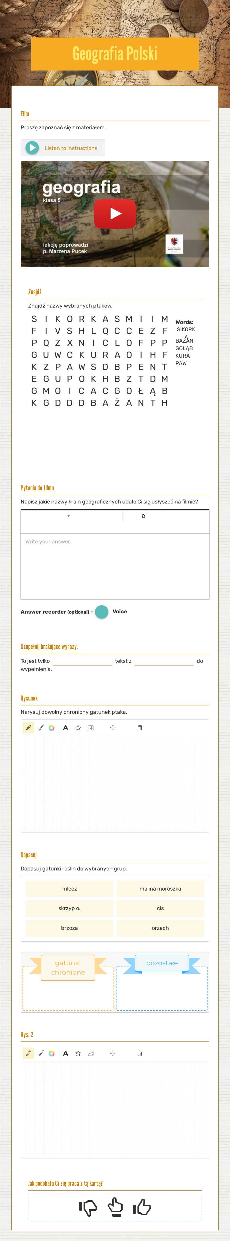 Geografia Polski Grade 3 worksheet preview