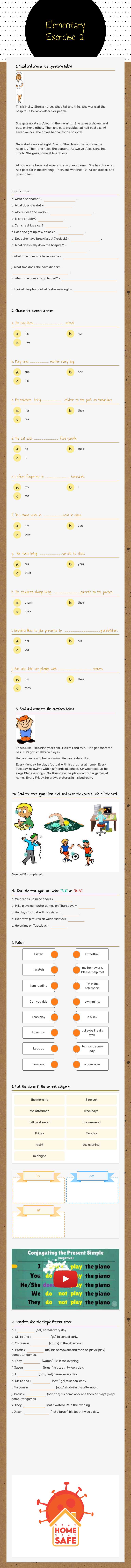 Elementary Exercise 2 Grade 2 worksheet preview