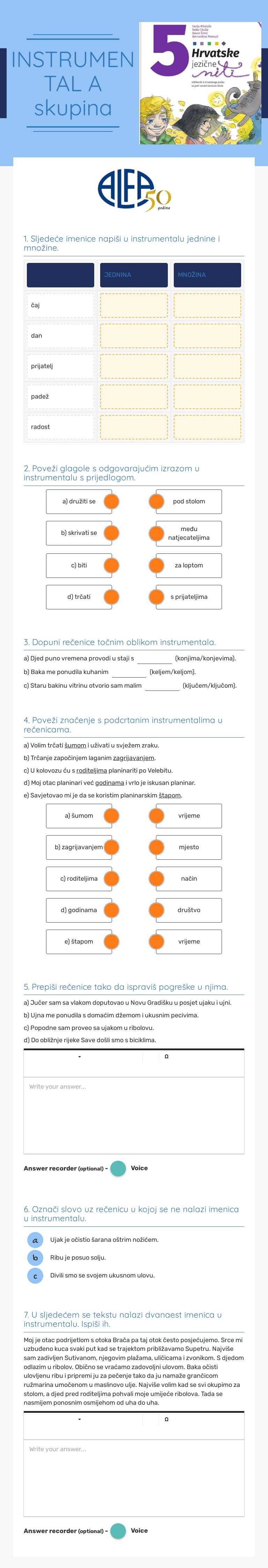INSTRUMENTAL
A skupina worksheet preview image