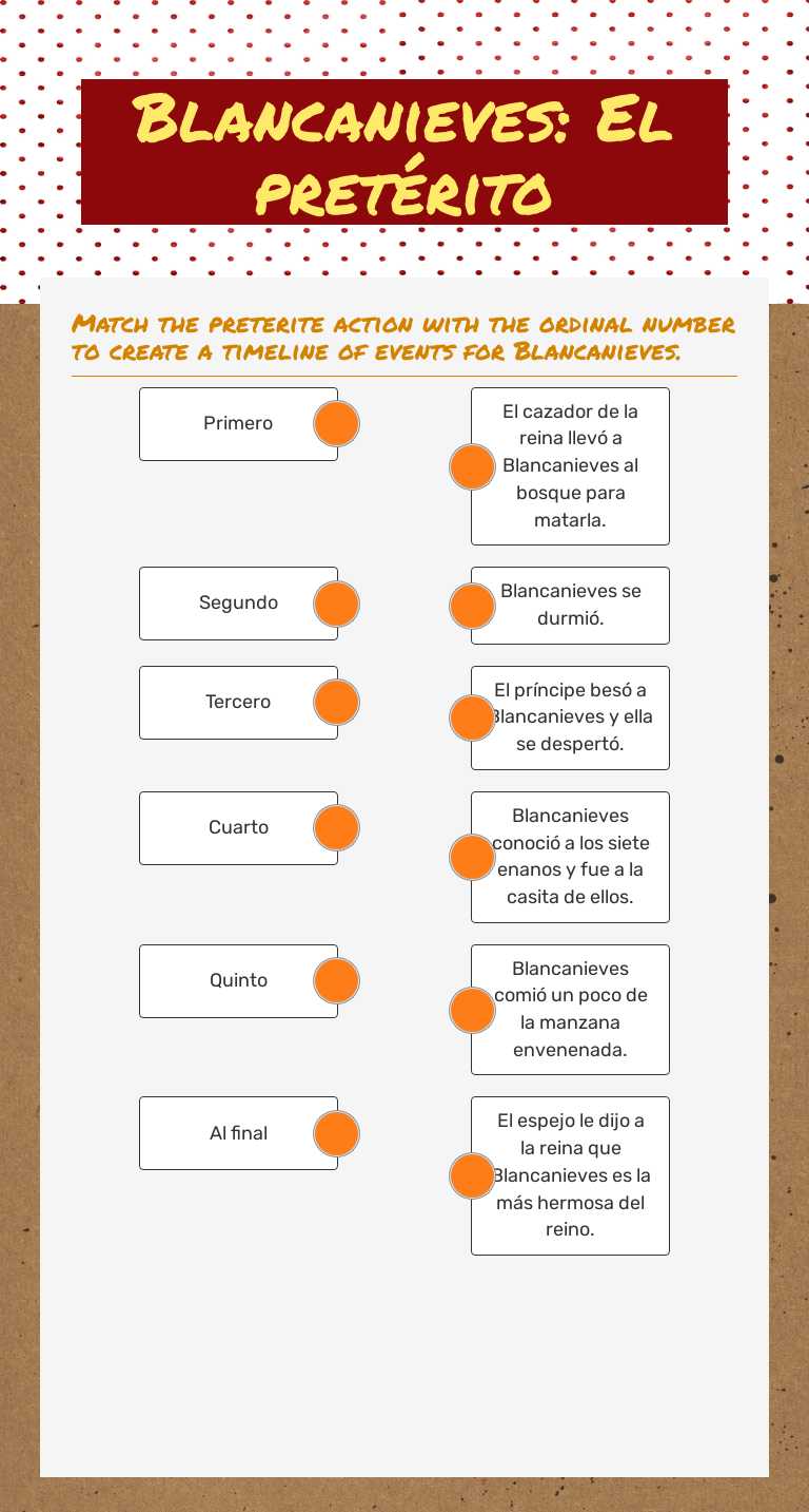 Blancanieves: El pretérito worksheet preview image