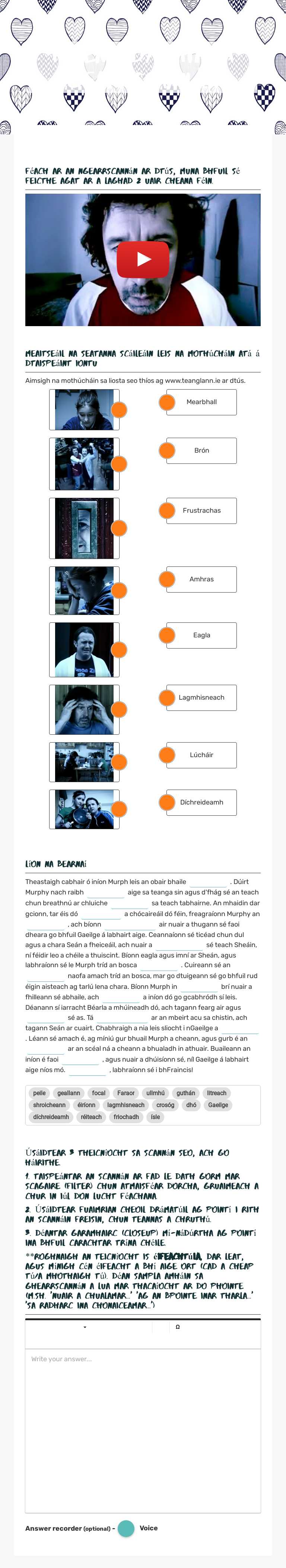 Fluent Dysphasia (GearrscannÁn) worksheet preview image