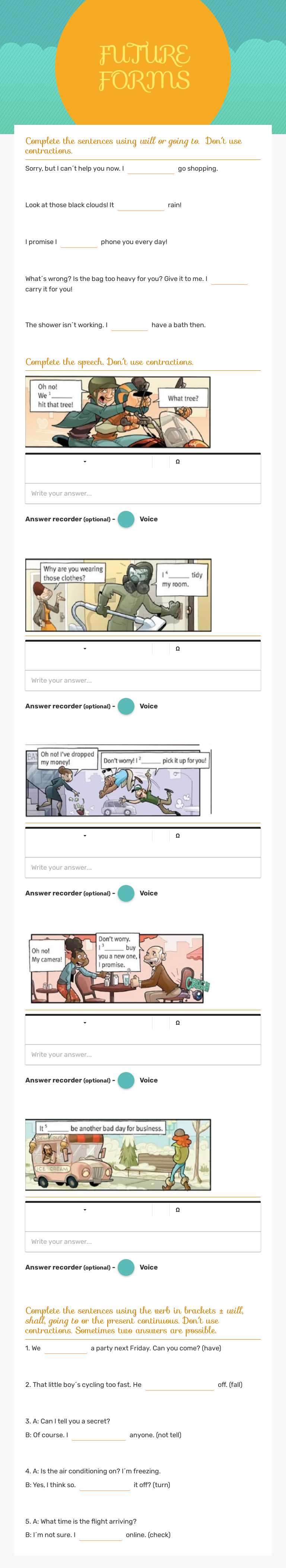 FUTURE FORMS worksheet preview image