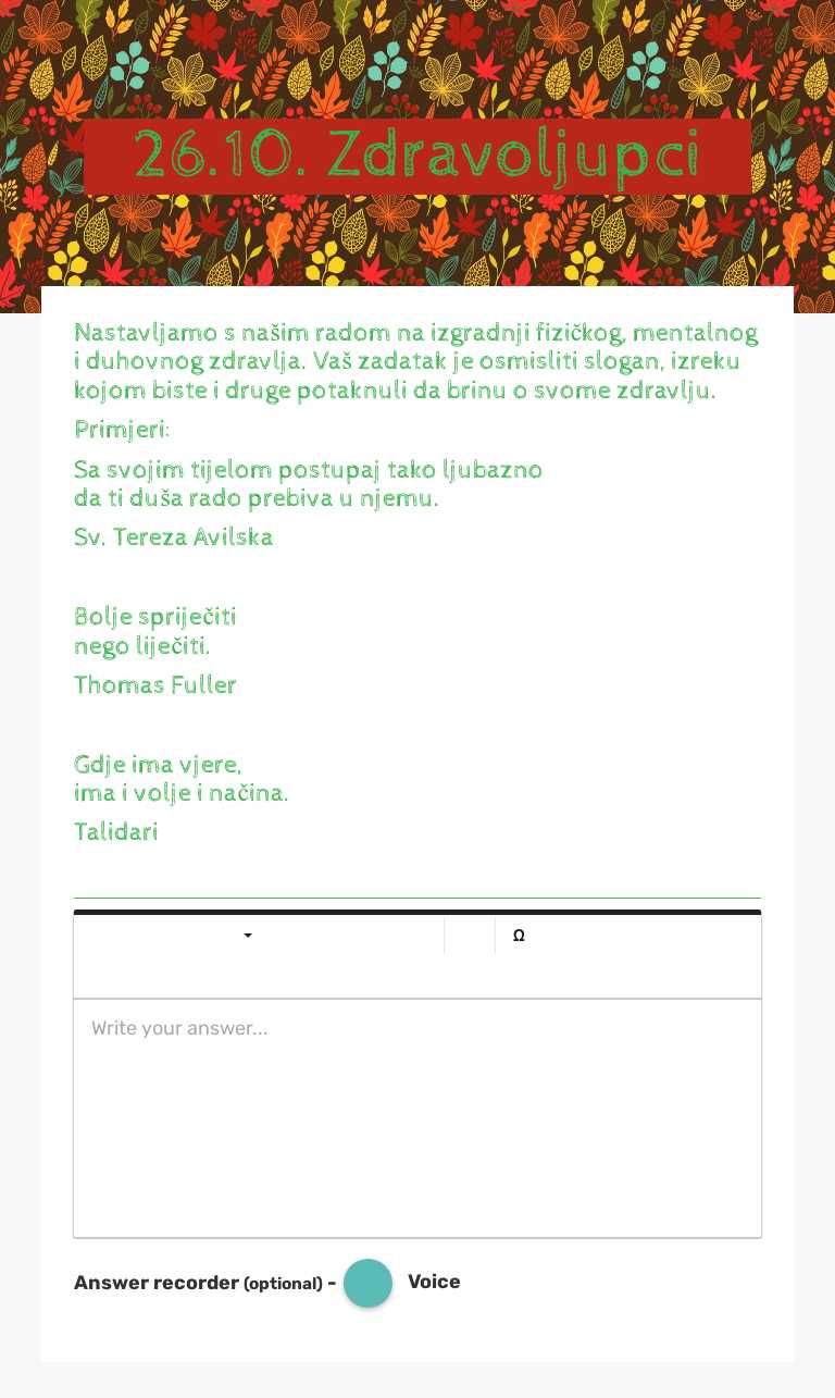 26.10. Zdravoljupci worksheet preview image