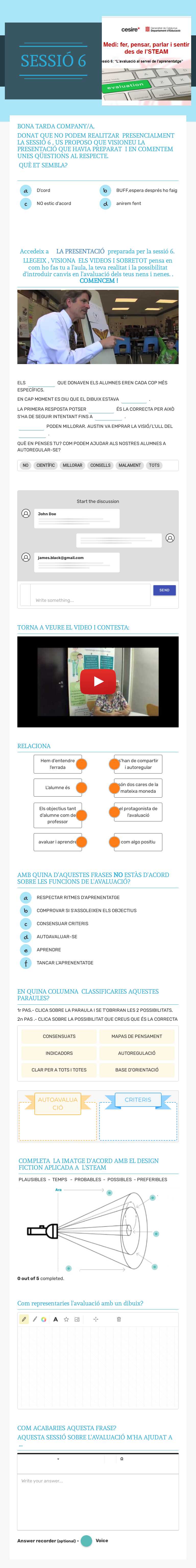 SESSIÓ 6 worksheet preview image