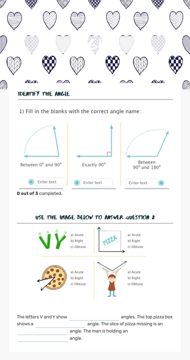 Angles worksheet preview image
