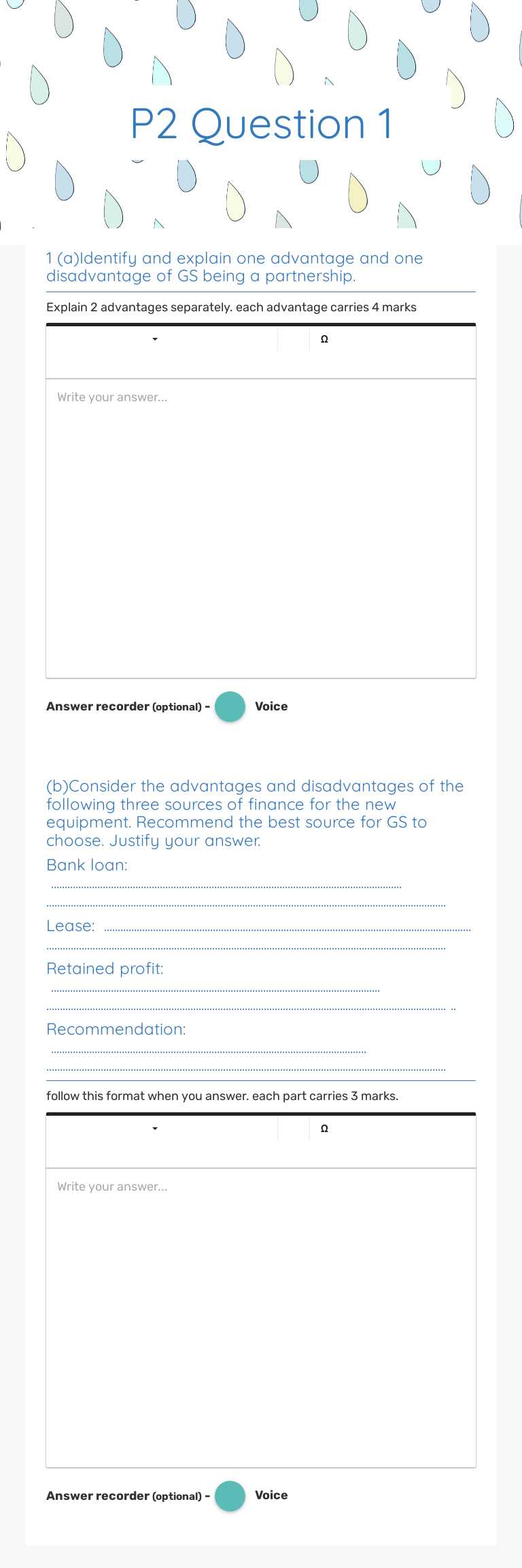 P2 Question 1 worksheet preview image