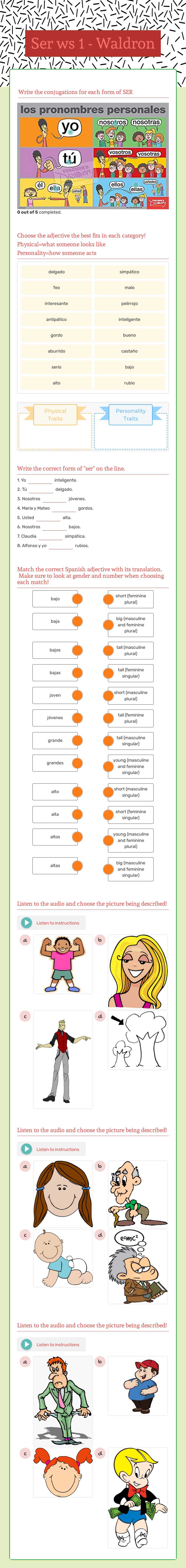 Ser ws 1 - Waldron worksheet preview image