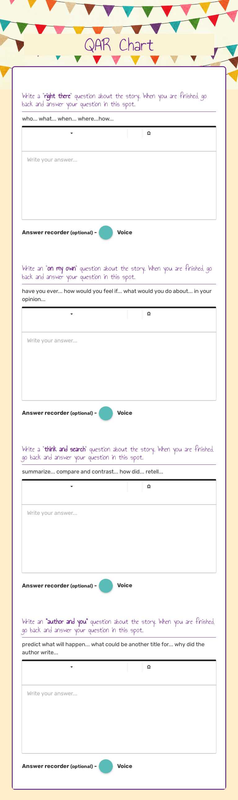 QAR Chart worksheet preview image