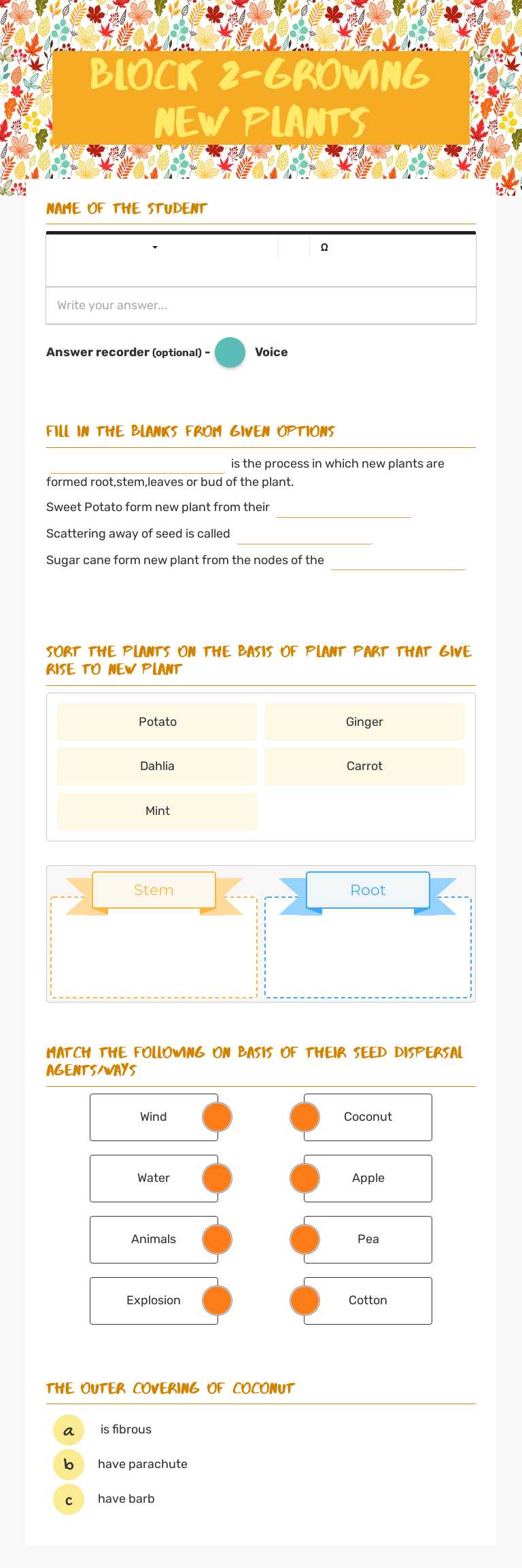 Block 2-Growing New Plants worksheet preview image
