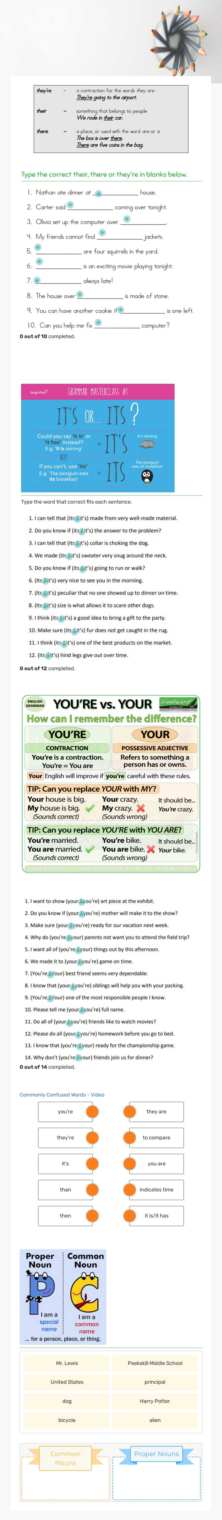 Redo - Commonly Confused Words worksheet preview image