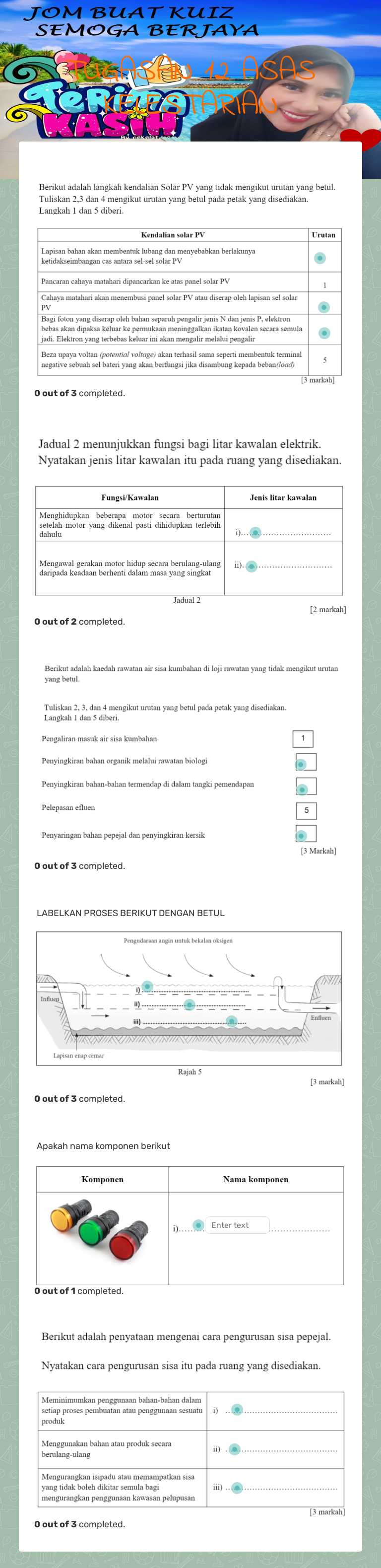 TUGASAN 12 ASAS KELESTARIAN worksheet preview image
