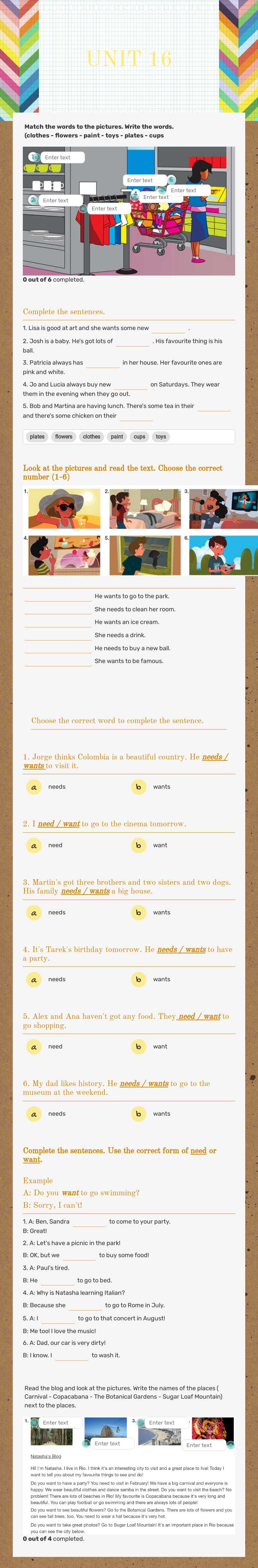 UNIT 16 worksheet preview image